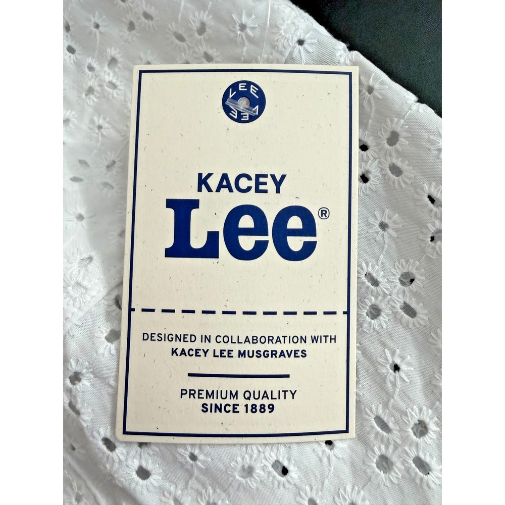 Kacey Lee x Kacey Musgraves Women's Eyelet Top, Bright White, Size XXL - Picture 7 of 7